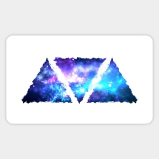 Triangles of galaxy Sticker